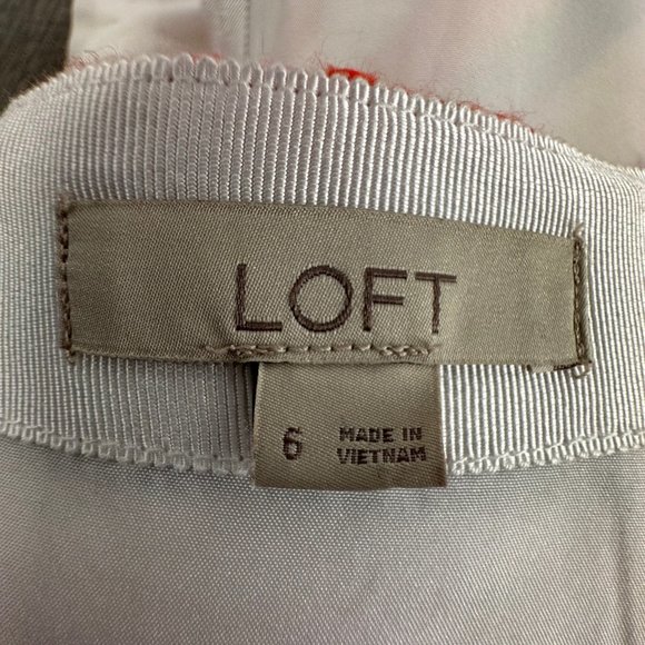 LOFT Woven Skirt‎ Striped Size 6 Shell: 100% Cotton Lined Zipper Closure Boho - Picture 2 of 12